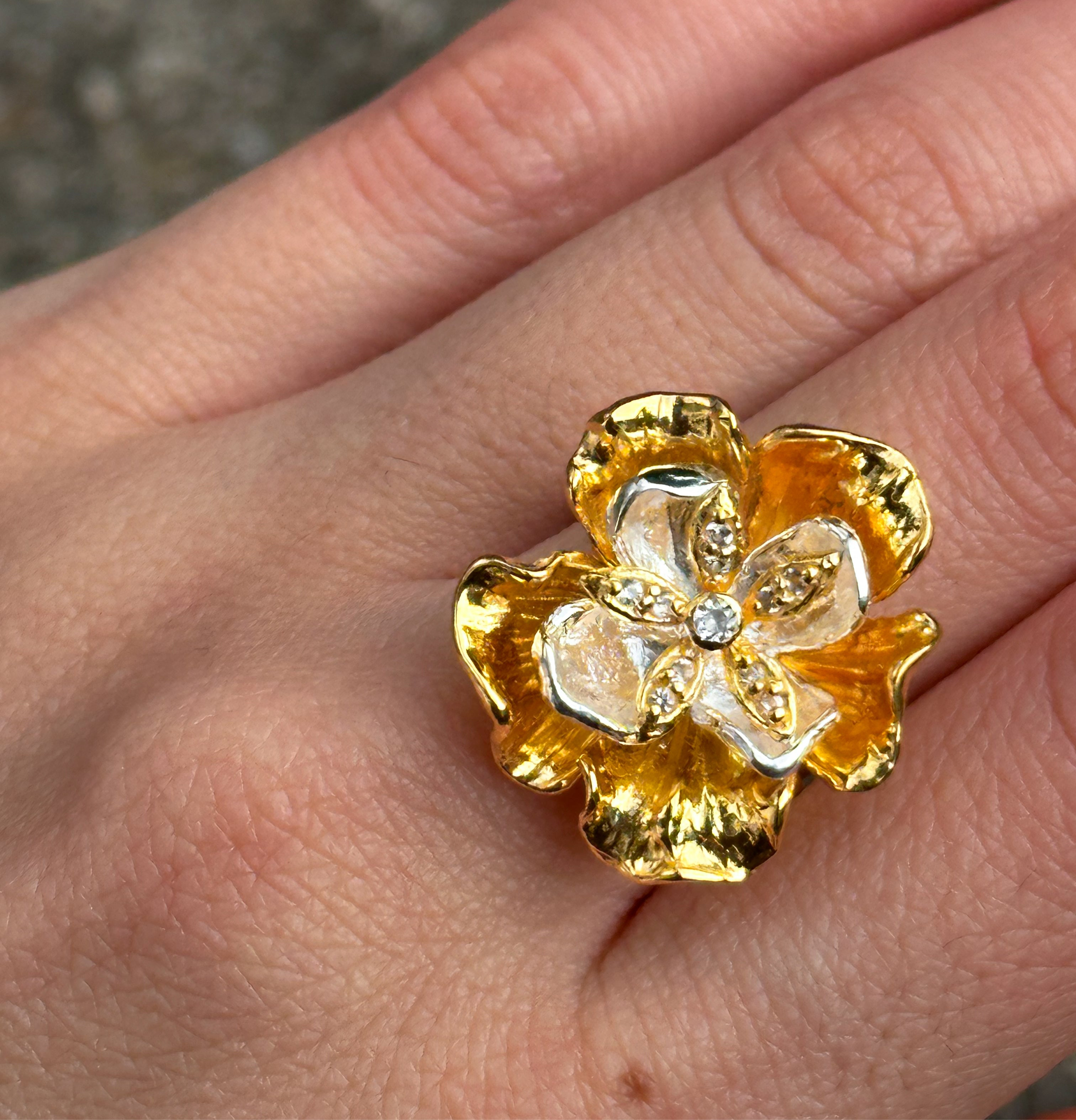FLORA MIXED RING - 18k GOLD VERMEIL