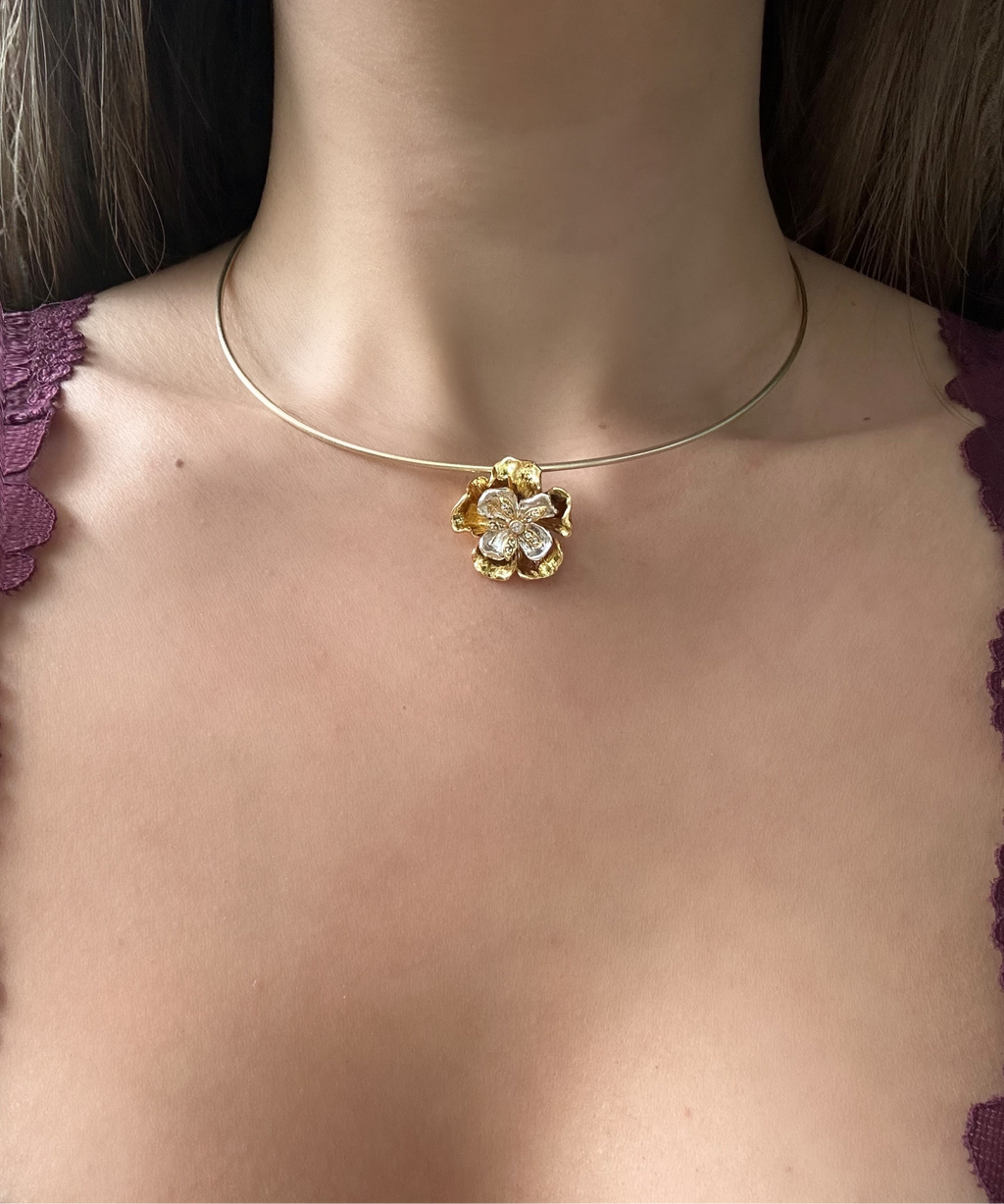 FLORA CHARM BICOLOR - 18k GOLD VERMEIL