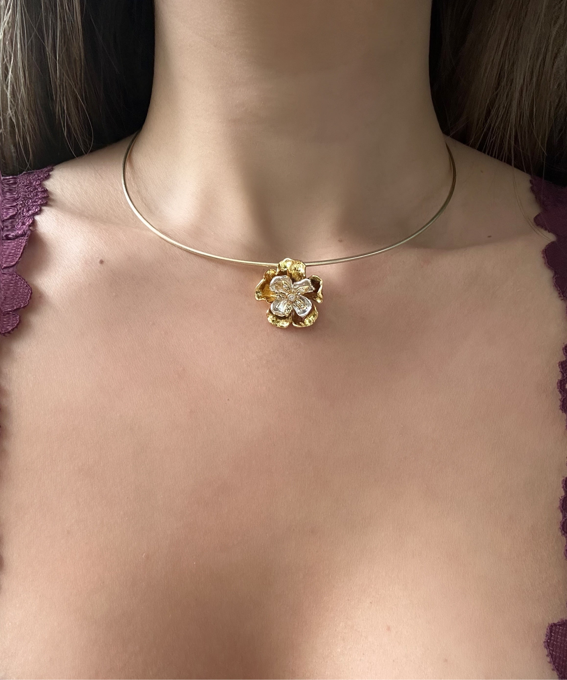 FLORA CHARM BICOLOR - 18k GOLD VERMEIL