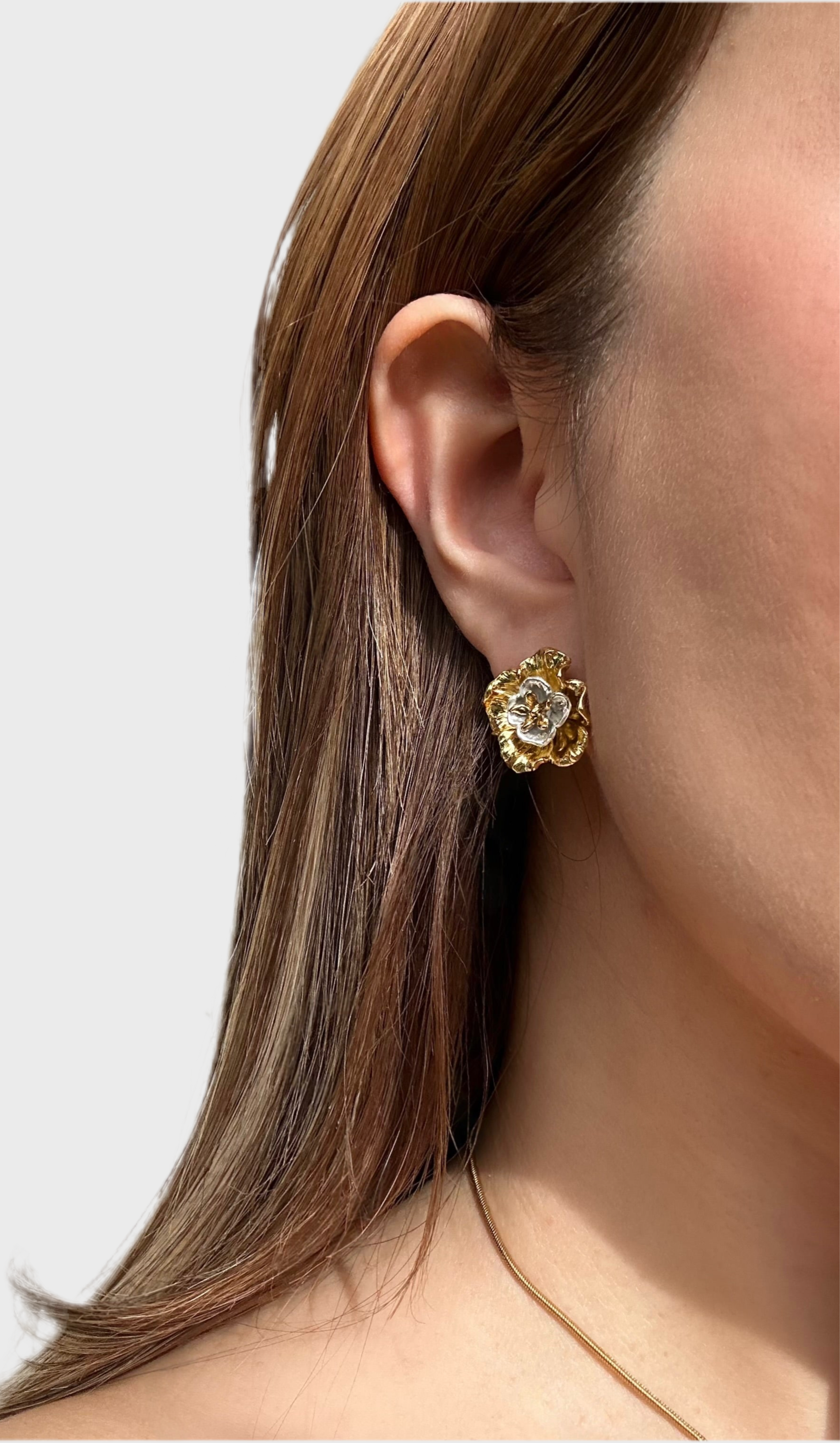 FLORA MINI EARRINGS - BI-COLOR