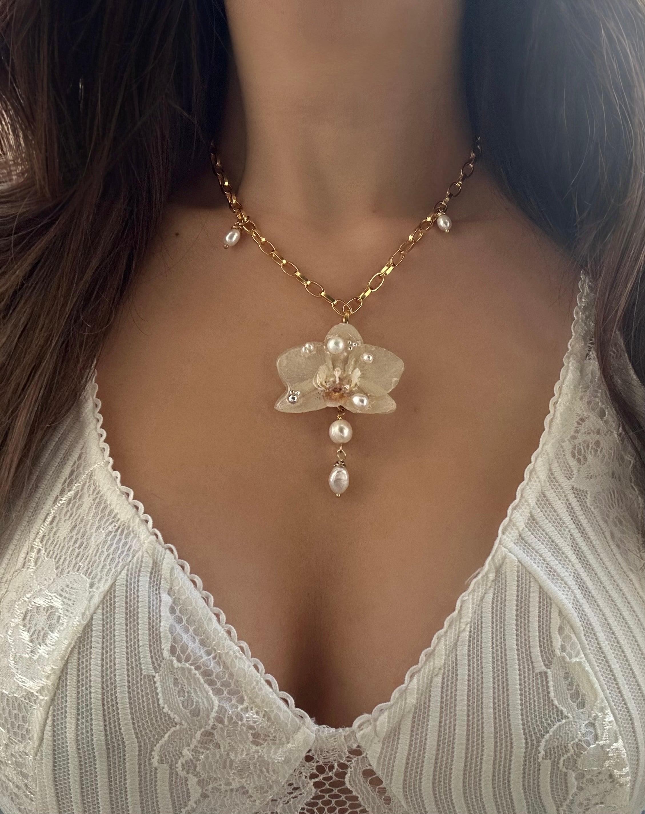 PERLE D’ORCHIDÉE NECKLACE - 18k GOLD VERMEIL