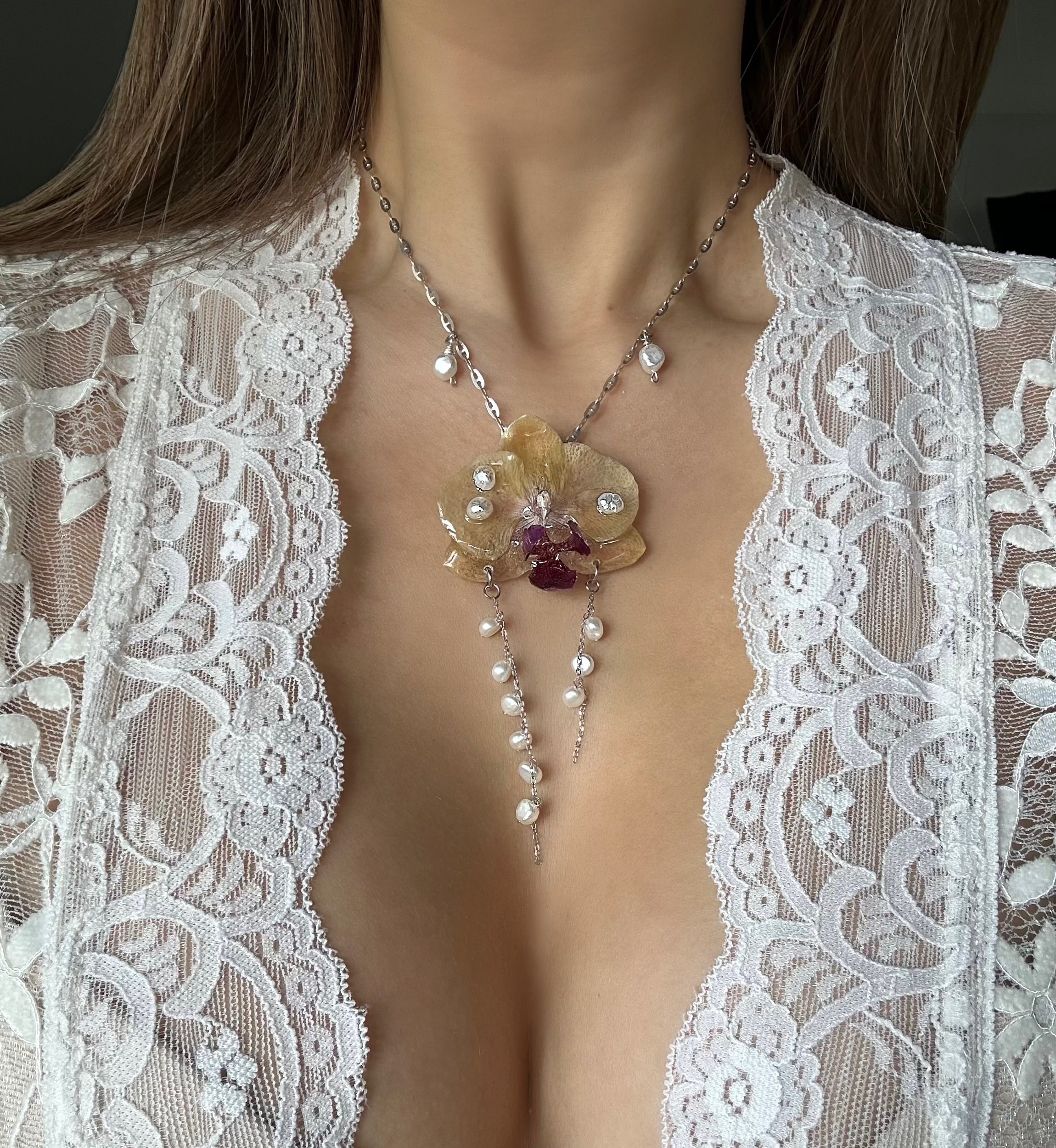 ELENA ORCHID - 925 STERLING SILVER