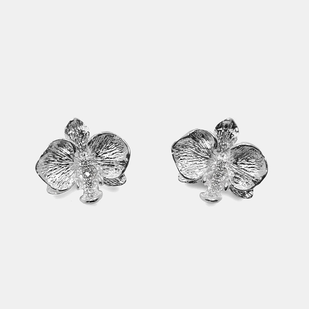 ORCHID EARRINGS - 925 STERLING SILVER