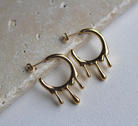 MELTED METAL EARRINGS (own design)