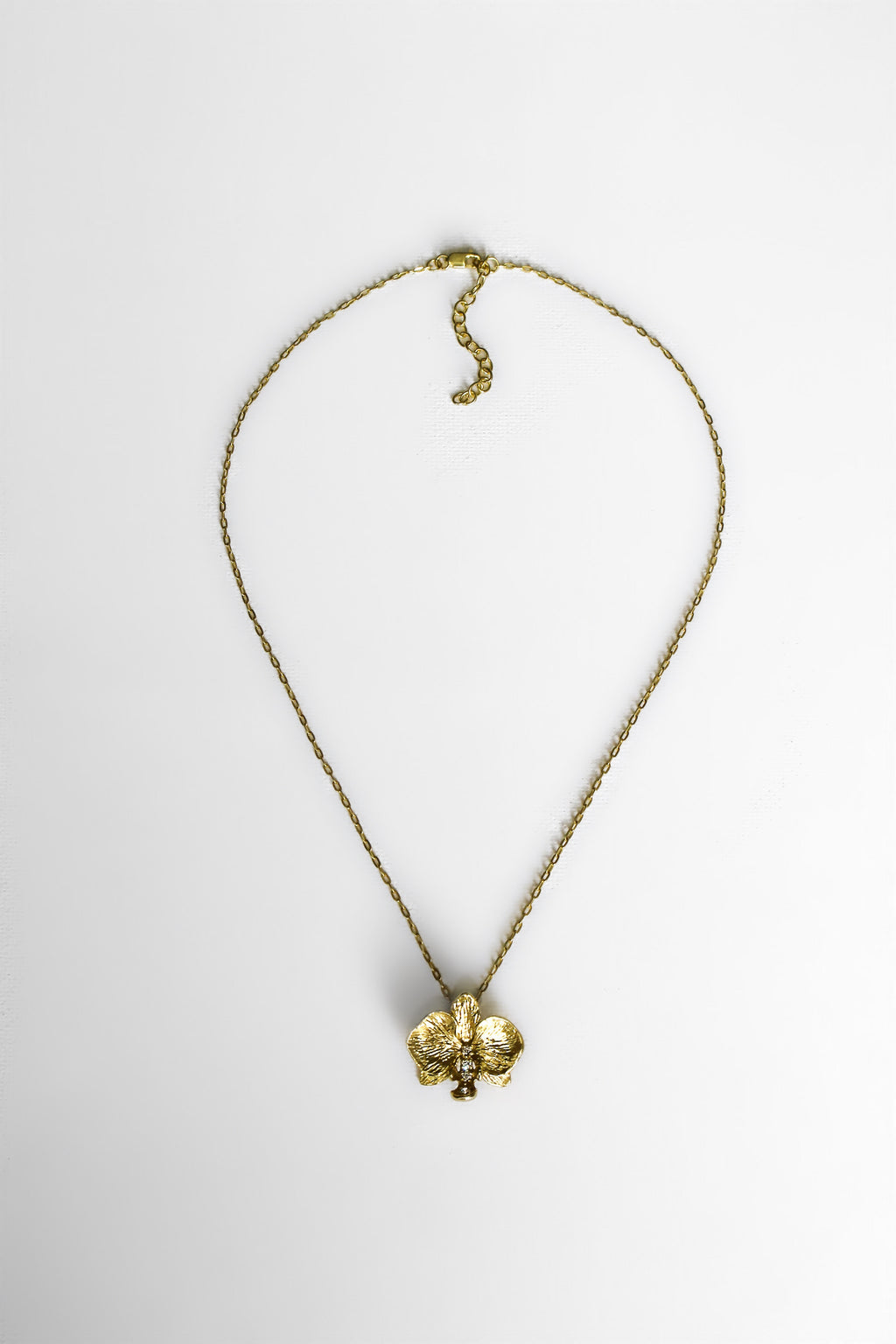 ORCHID BLOOM NECKLACE - 18k GOLD VERMEIL