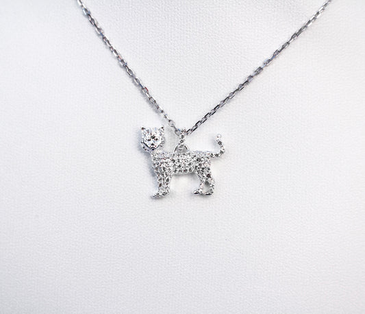 CAT NECKLACE SILVER (own design)