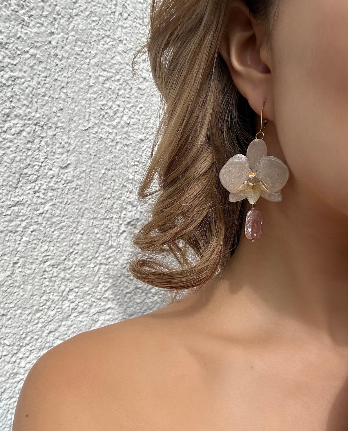 LILY ROSE ORCHID EARRINGS - 18K GOLD FILLED