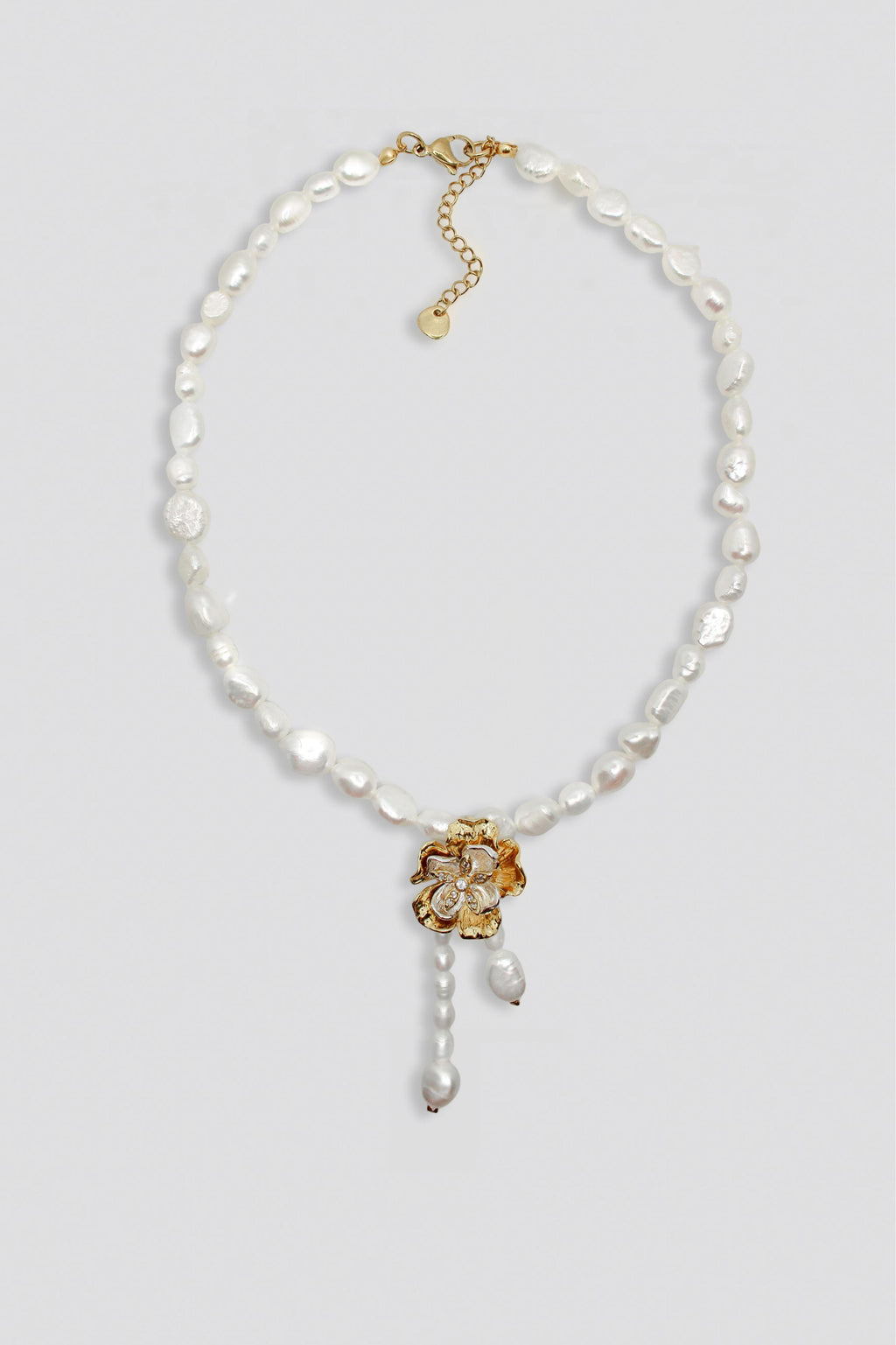 FLORA PEARL NECKLACE - 18k GOLD VERMEIL