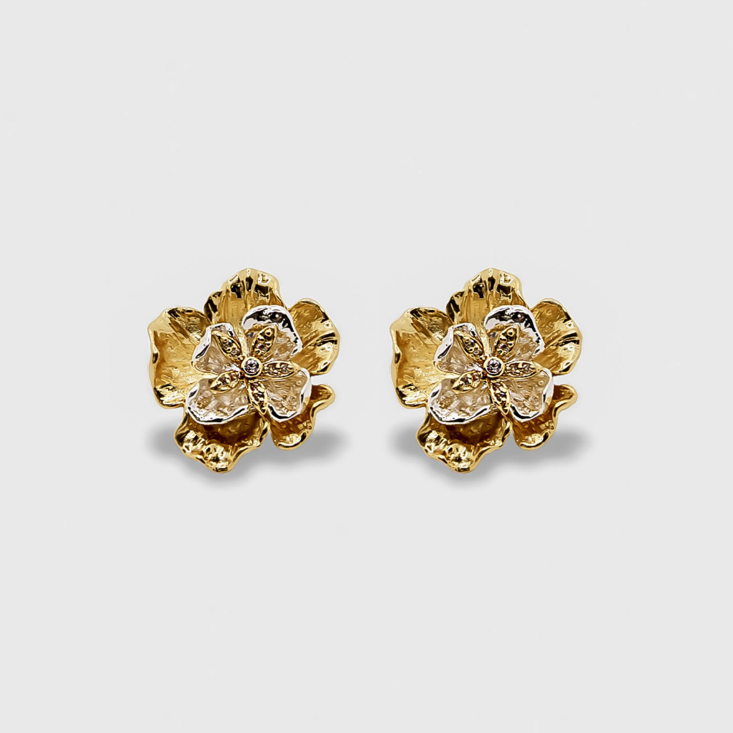FLORA EARRINGS BICOLOR - 18k GOLD VERMEIL