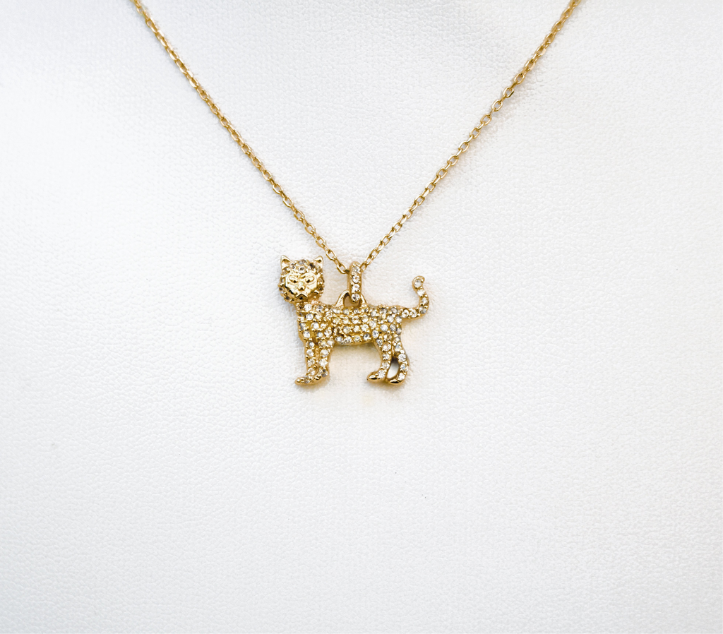 CAT NECKLACE - 18k GOLD VERMEIL