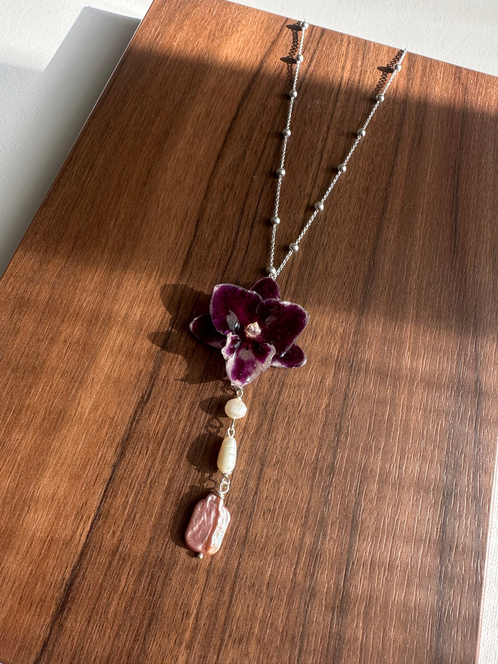AMILLA ORCHID NECKLACE - 925 STERLING SILVER