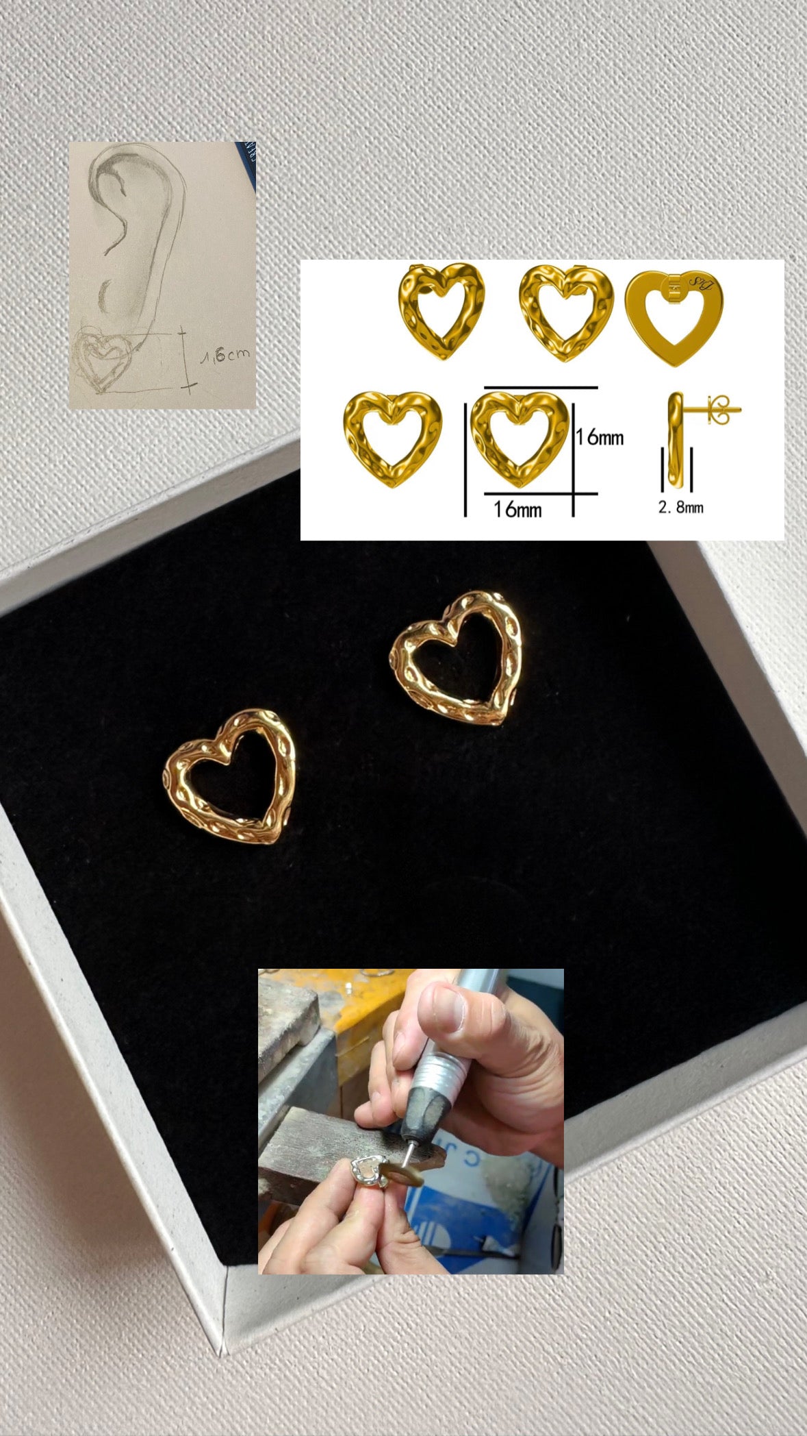 HEART YOU EARRINGS (own design)